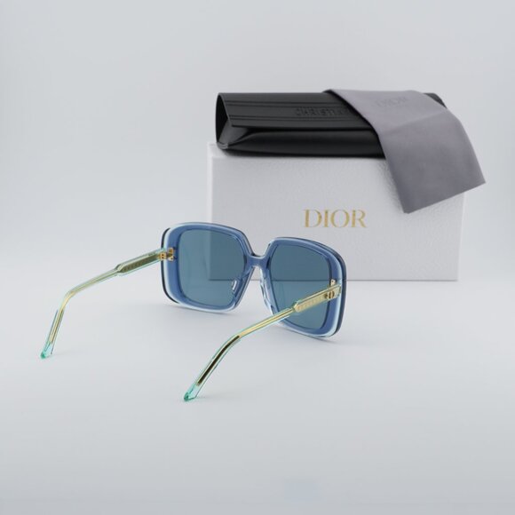 Dior DIORHIGHLIGHT S3F 30B0 Square Sunglasses - Shiny Blue \\ Blue Grey main image 7